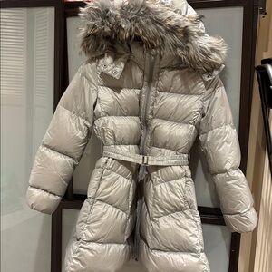 Add Down Kids Metallic Silver Puffer Coat